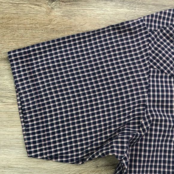 Plains 90s Vintage Western Plaid Short Sleeve Snap Shirt sz L - Picture 5 of 9